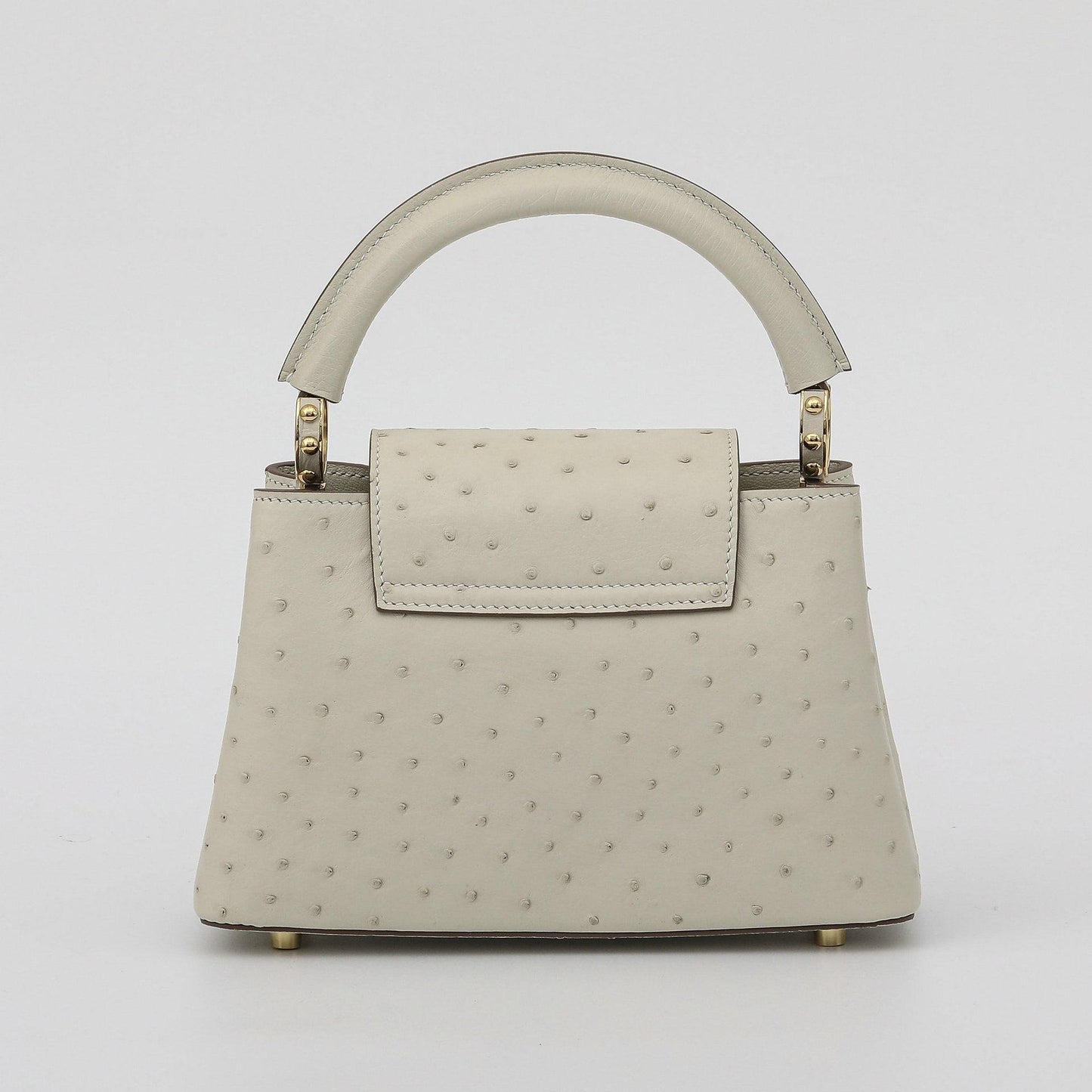 [PD1036] Size 21cm handmade genuine Orstrich full leather small V style handbag crossbody sling bag PD1036