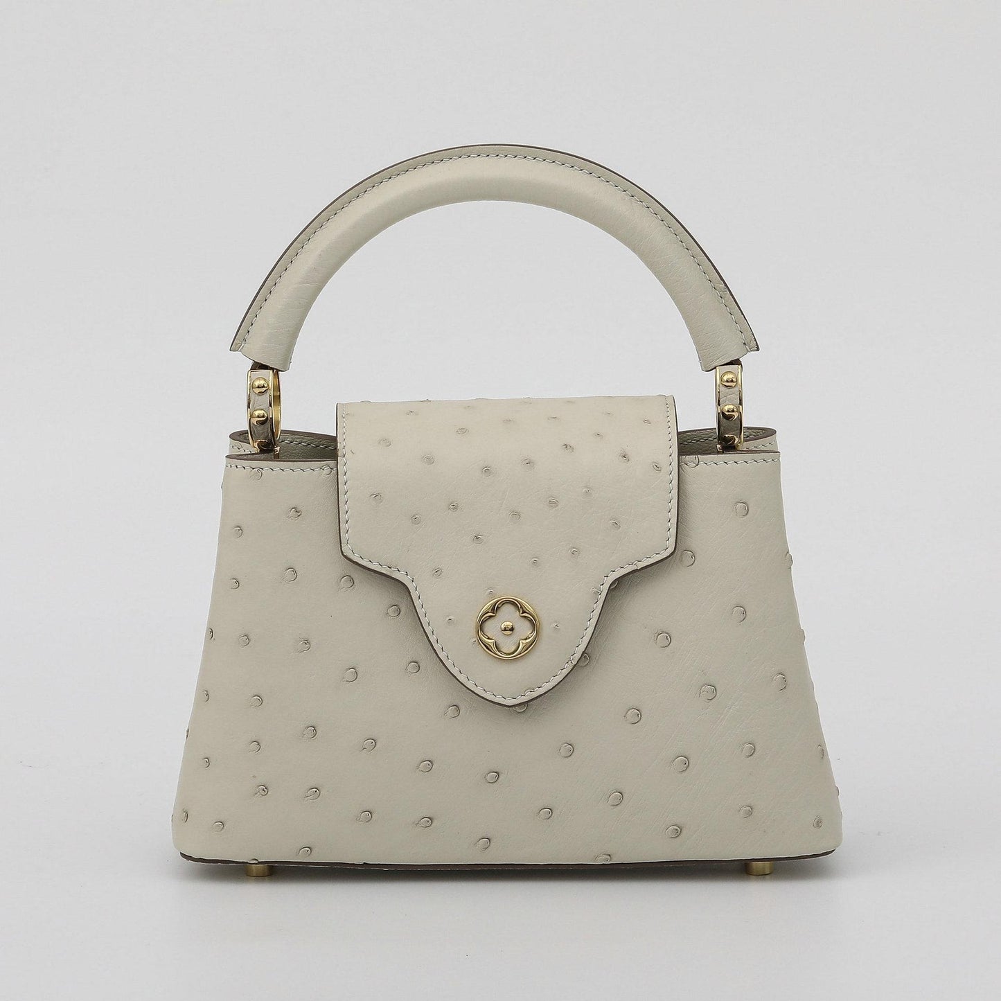 [PD1036] Size 21cm handmade genuine Orstrich full leather small V style handbag crossbody sling bag PD1036