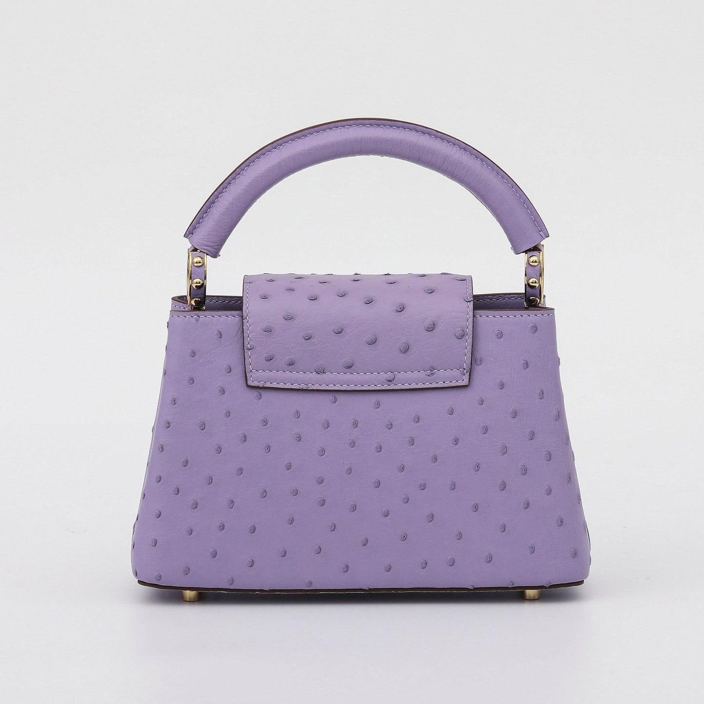 [PD1036] Size 21cm handmade genuine Orstrich full leather small V style handbag crossbody sling bag PD1036