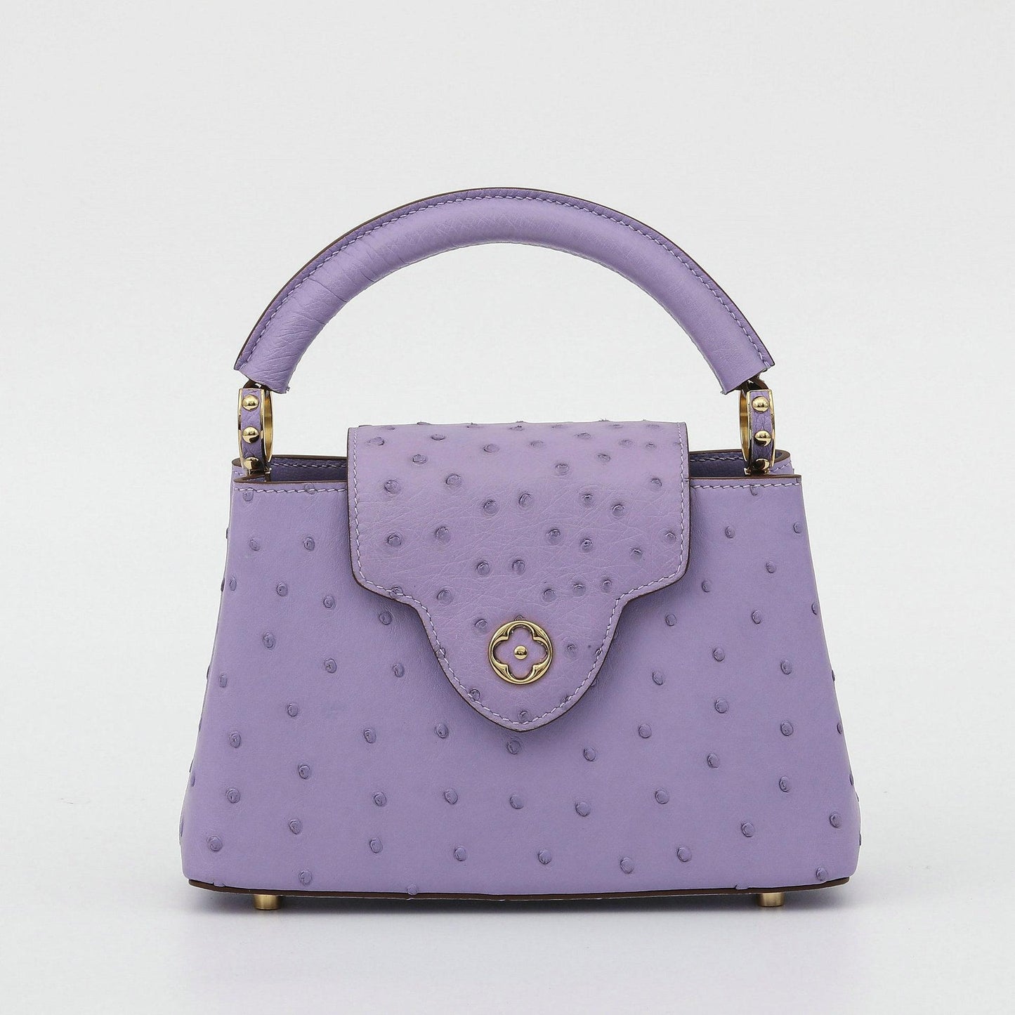 [PD1036] Size 21cm handmade genuine Orstrich full leather small V style handbag crossbody sling bag PD1036