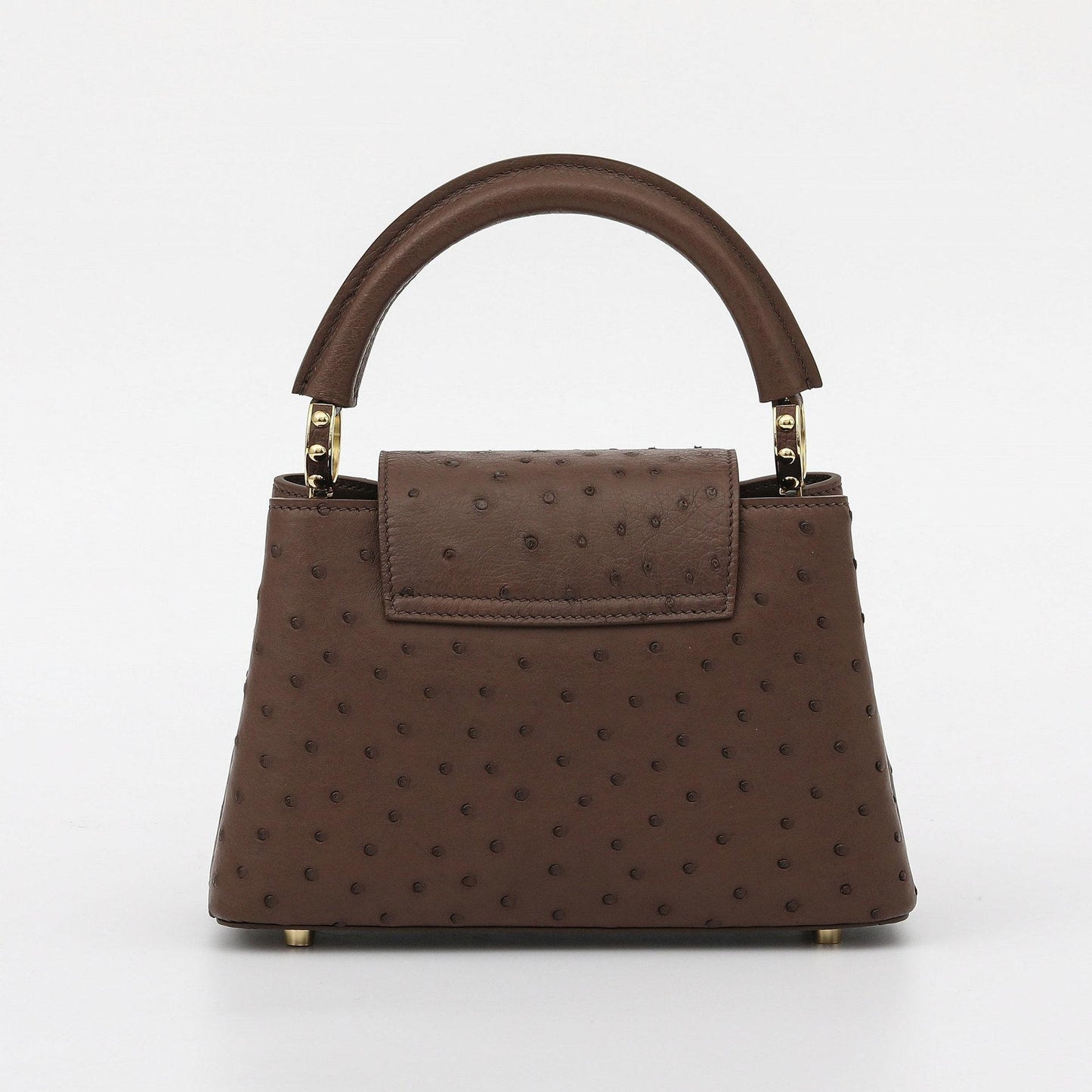 [PD1036] Size 21cm handmade genuine Orstrich full leather small V style handbag crossbody sling bag PD1036