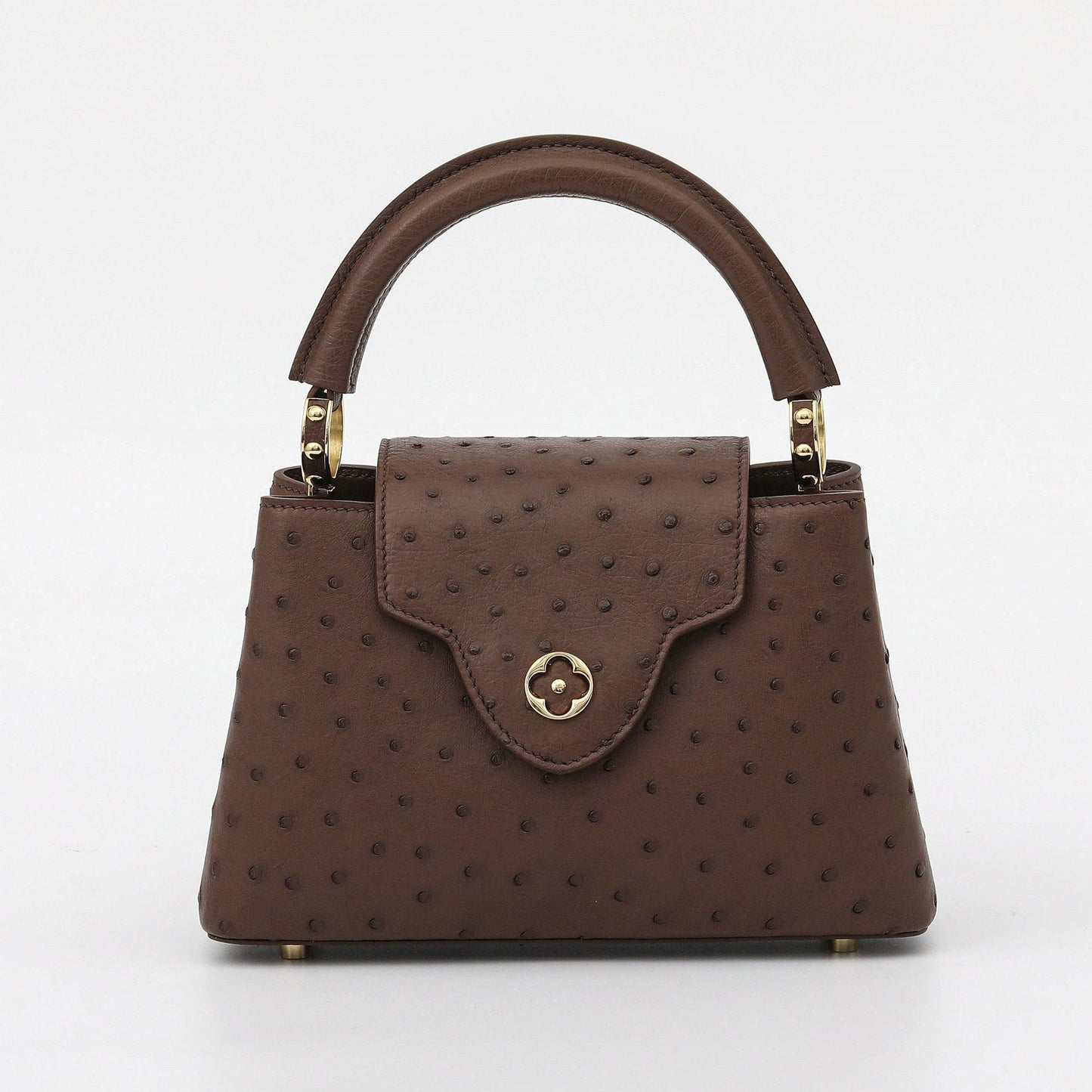 [PD1036] Size 21cm handmade genuine Orstrich full leather small V style handbag crossbody sling bag PD1036