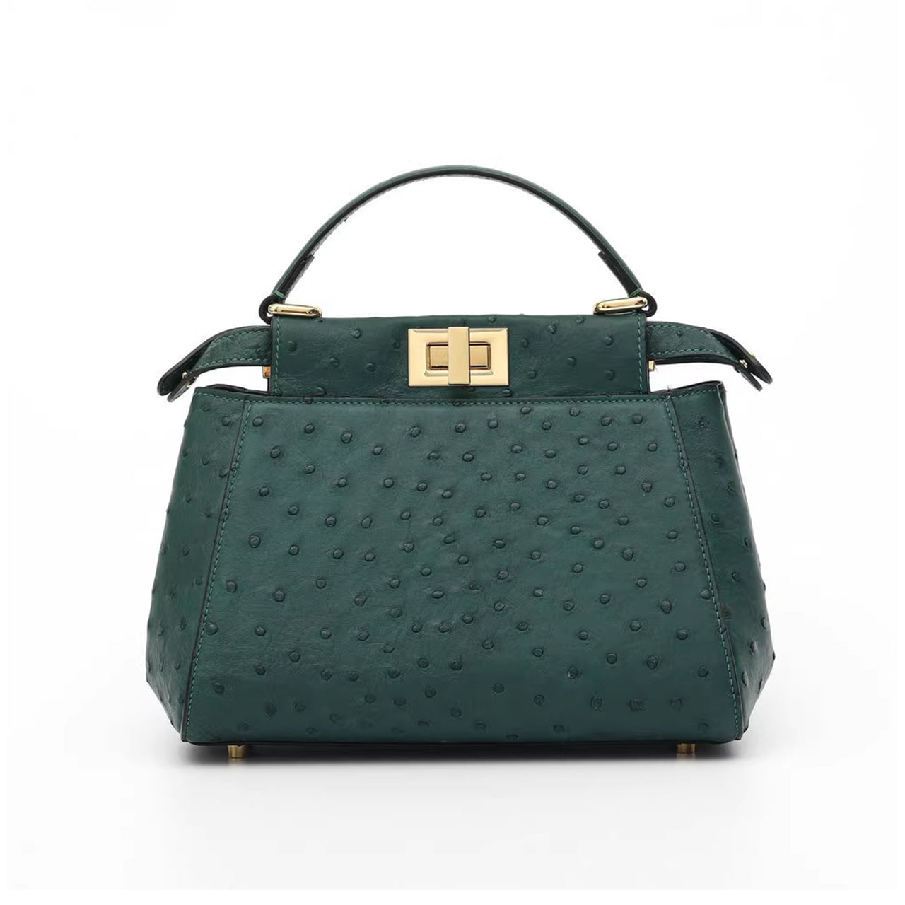 [PD1049] Luxury Women's Ostrich Leather Handbag & Crossbody Bag PD1049