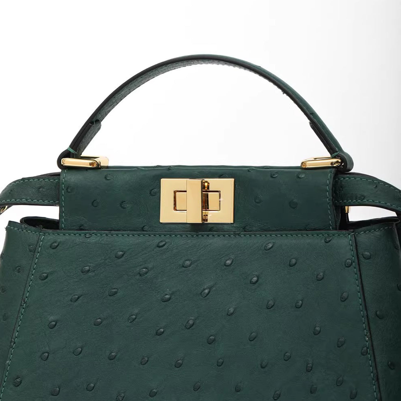 [PD1049] Luxury Women's Ostrich Leather Handbag & Crossbody Bag PD1049