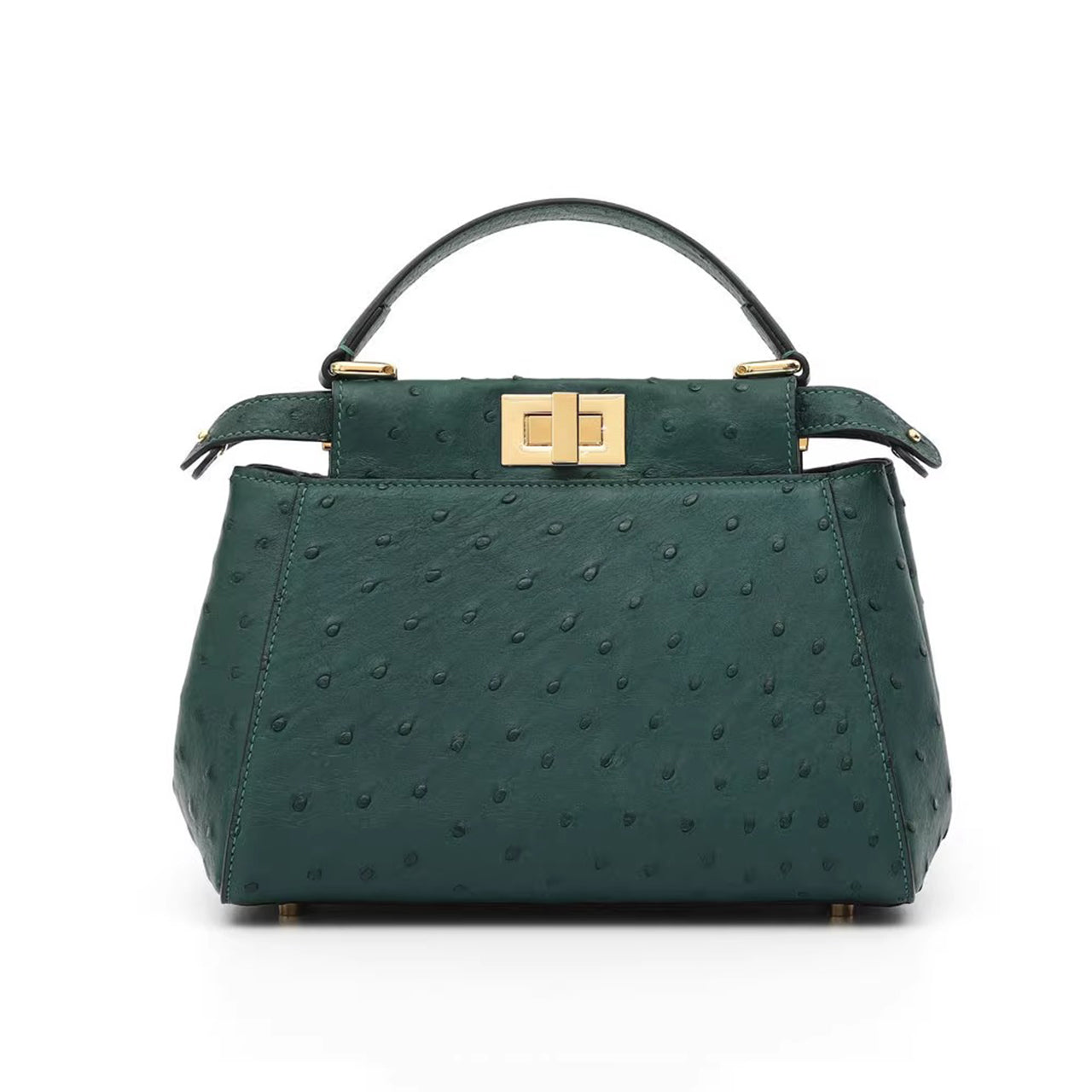 [PD1049] Luxury Women's Ostrich Leather Handbag & Crossbody Bag PD1049