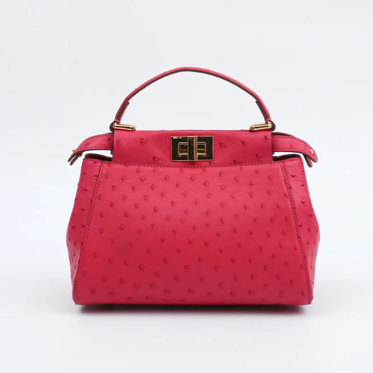 [PD1049] Luxury Women's Ostrich Leather Handbag & Crossbody Bag PD1049