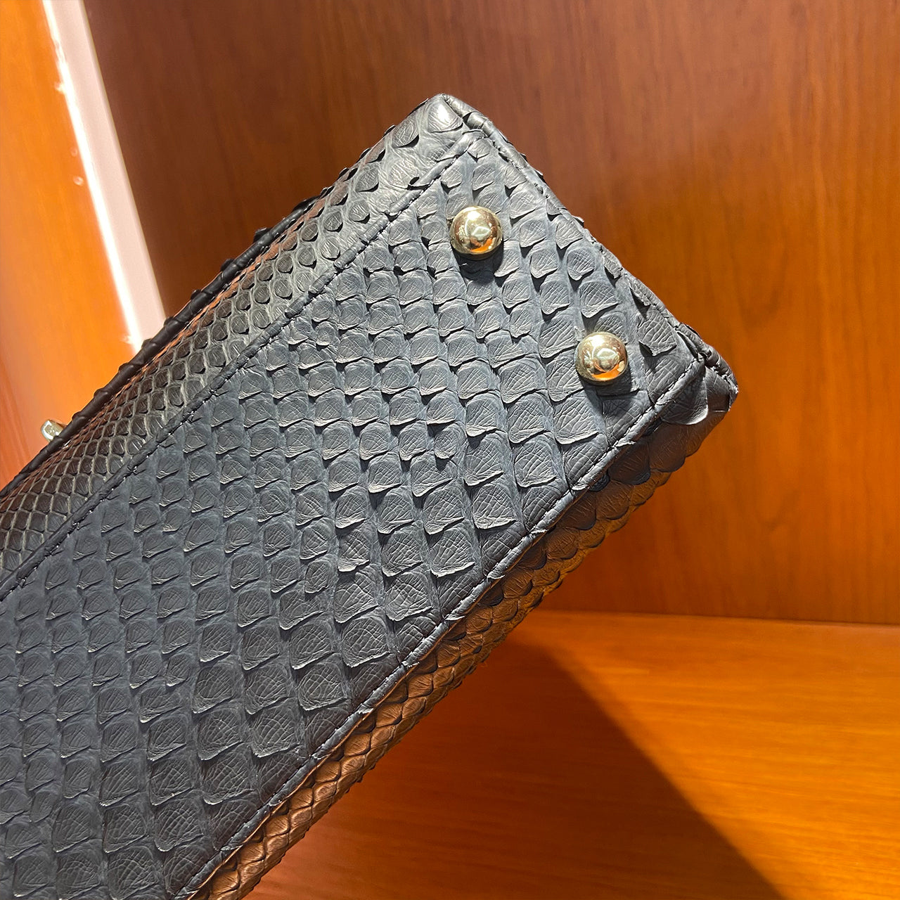 [PD1050] Handmade High end Italian pythonskin with Italian sheepskin interior coco bag crossbody PD1050