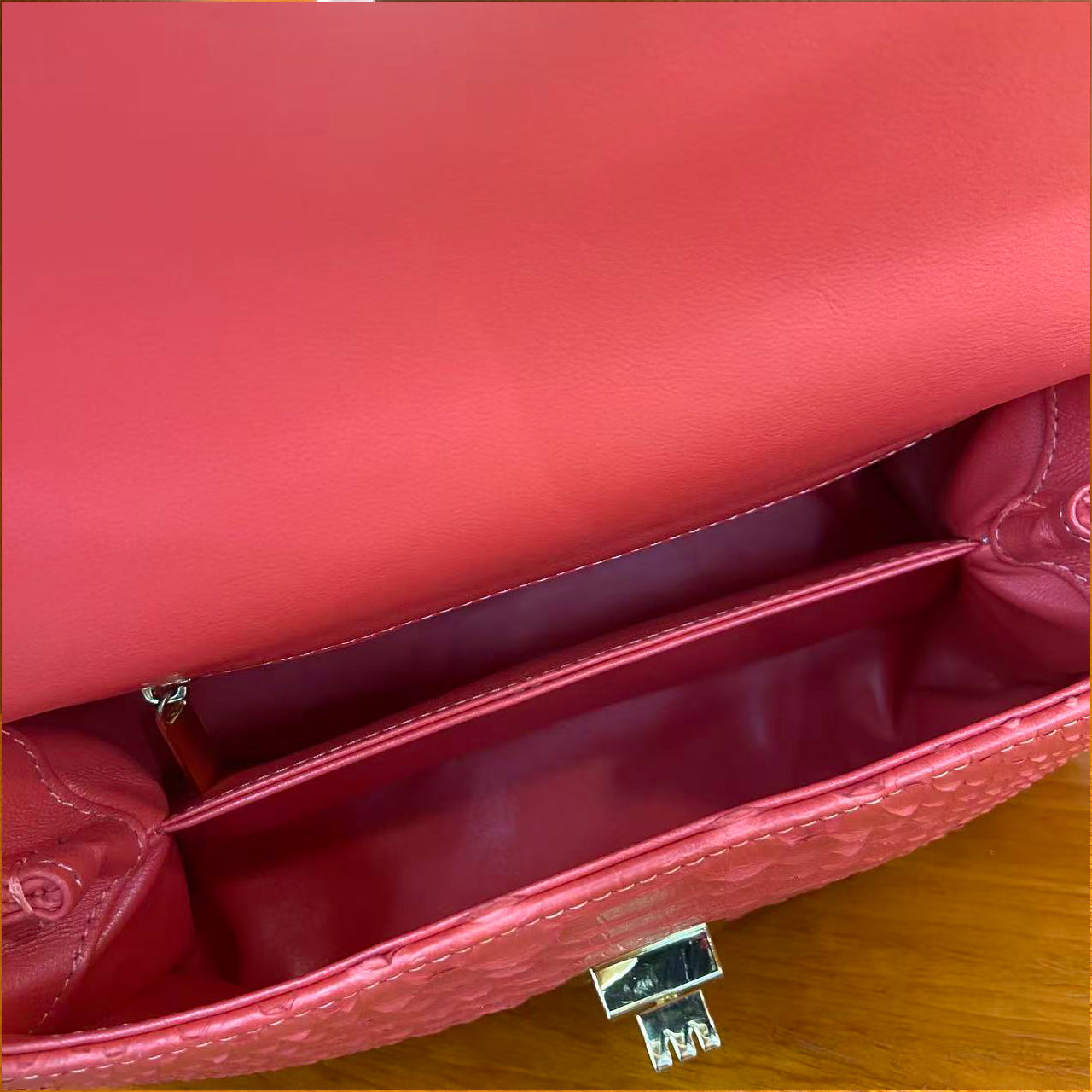 [PD1050] Handmade High end Italian pythonskin with Italian sheepskin interior coco bag crossbody PD1050