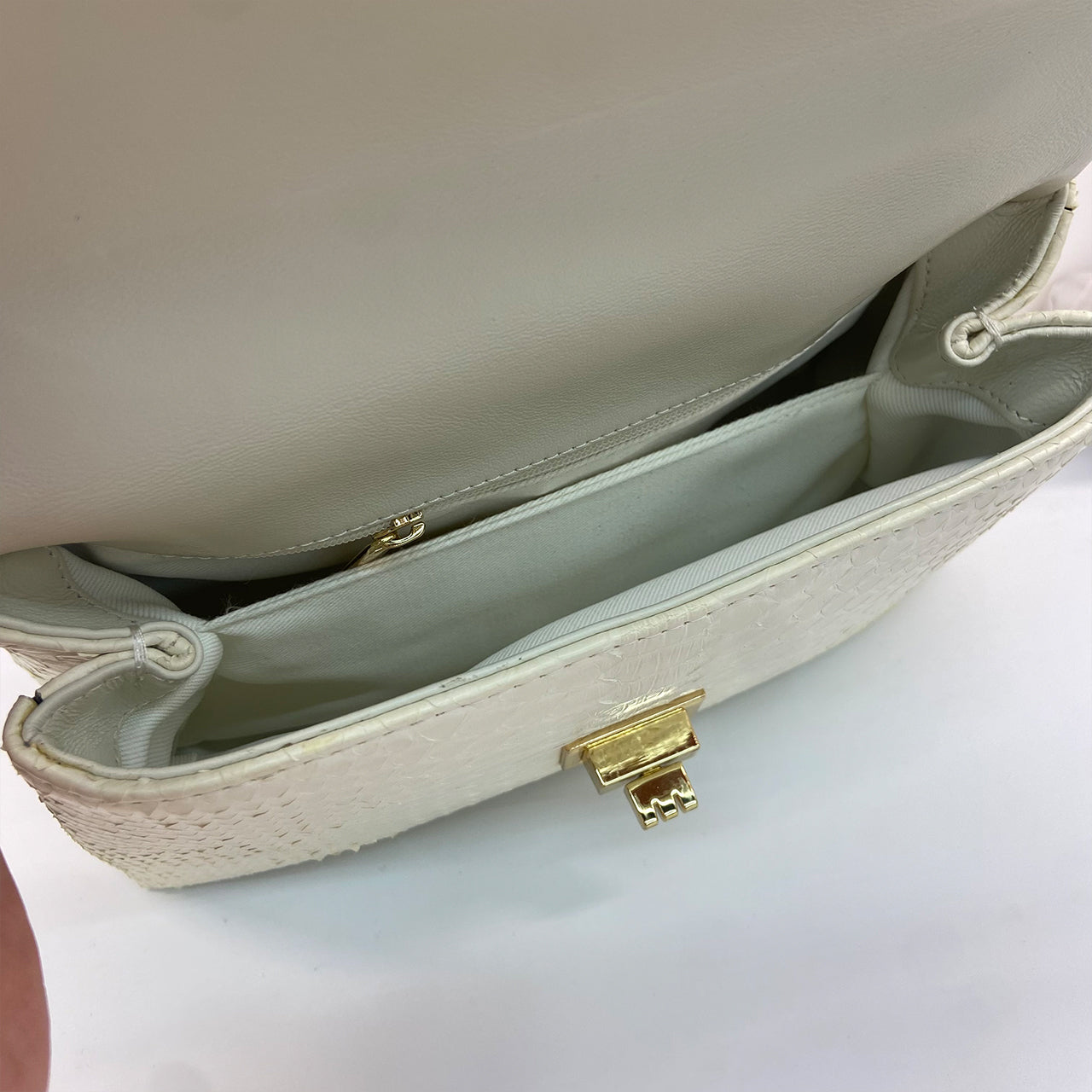 [PD1050] Handmade High end Italian pythonskin with Italian sheepskin interior coco bag crossbody PD1050