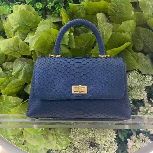 [PD1050] Handmade High end Italian pythonskin with Italian sheepskin interior coco bag crossbody PD1050