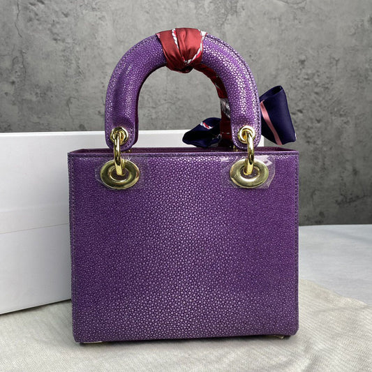 [PD1051]Luxury Shagreen Handbag: Waterproof, Scratch & Stain Resistant Tote and Crossbody Purse for Women PD1051