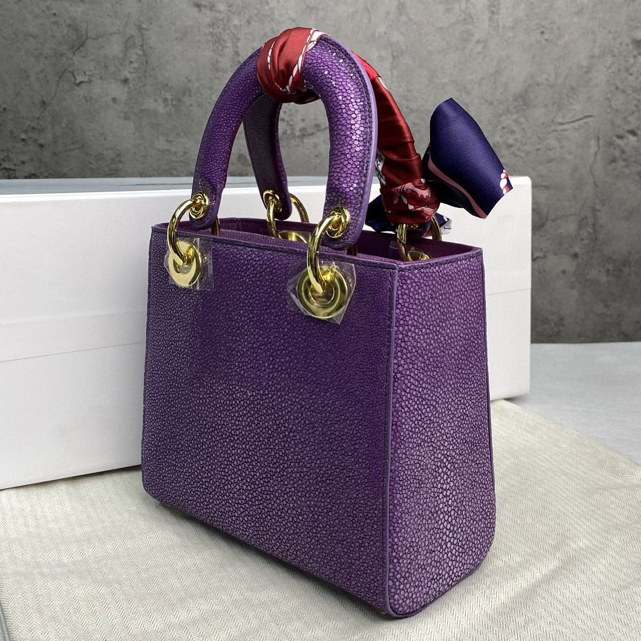 [PD1051]Luxury Shagreen Handbag: Waterproof, Scratch & Stain Resistant Tote and Crossbody Purse for Women PD1051