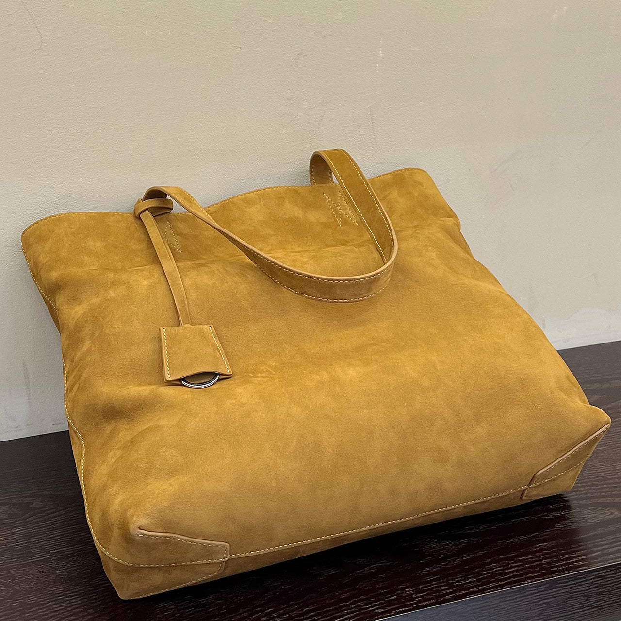[PD1058] Luxury Large Tote: Women's Top Grain Cowhide & Nubuck Leather Shoulder Bag / Handbag PD1058