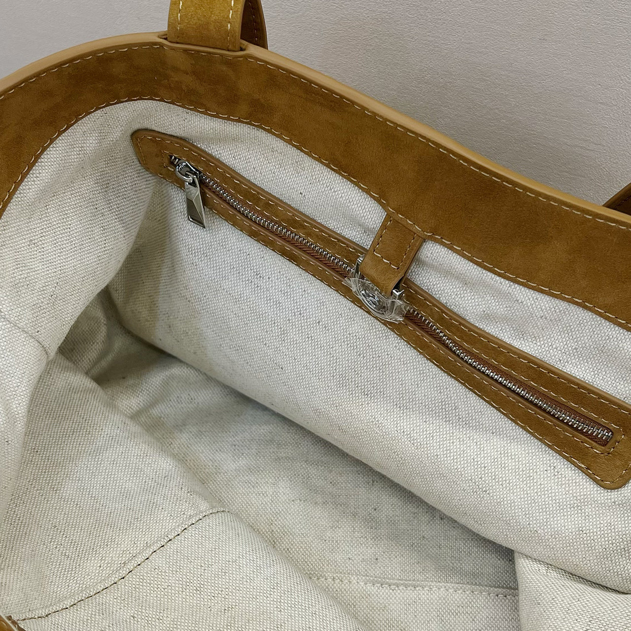 [PD1058] Luxury Large Tote: Women's Top Grain Cowhide & Nubuck Leather Shoulder Bag / Handbag PD1058