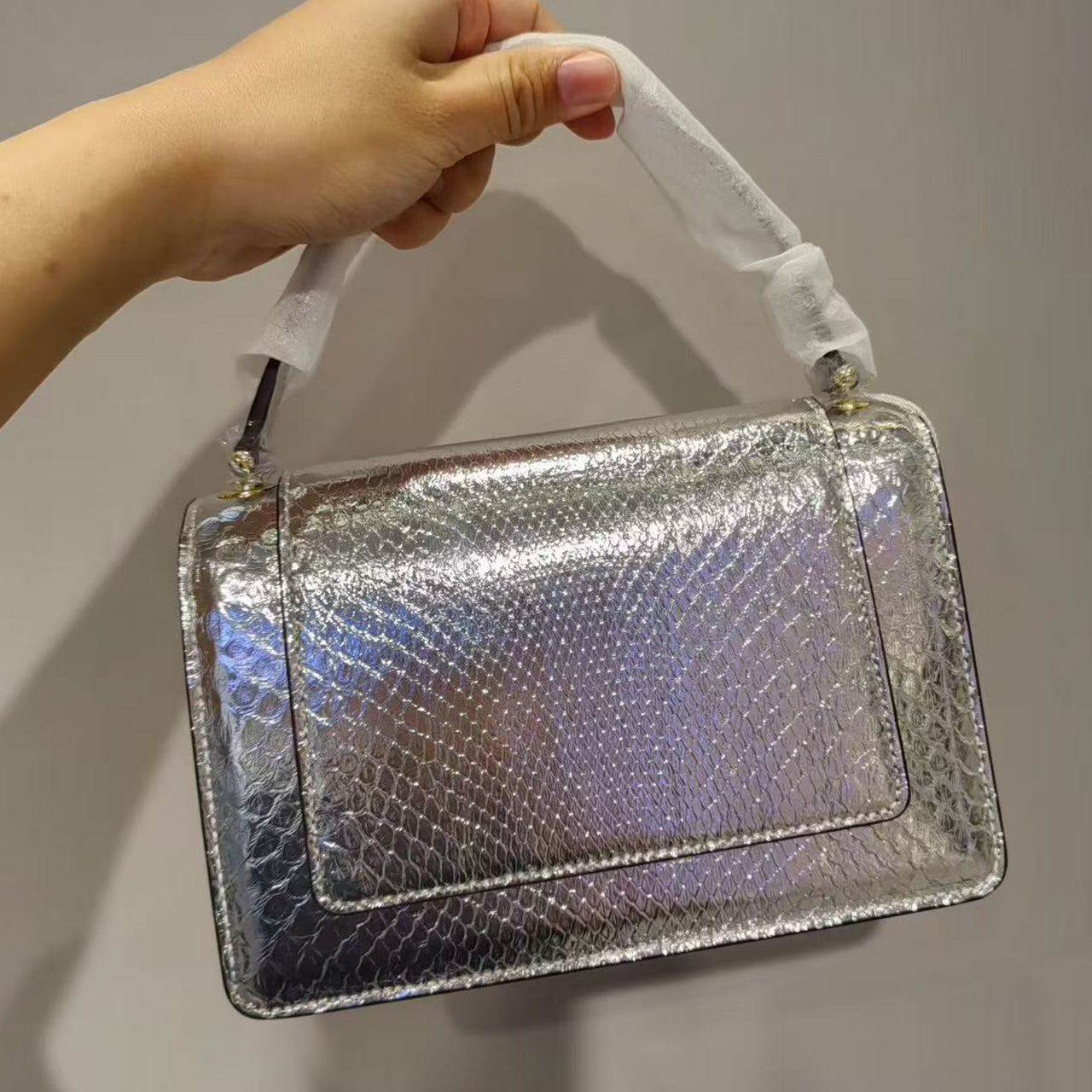 [PD1060] Double snakeheads genuine snakeskin crossbody handbag handmade bag for women PD1060