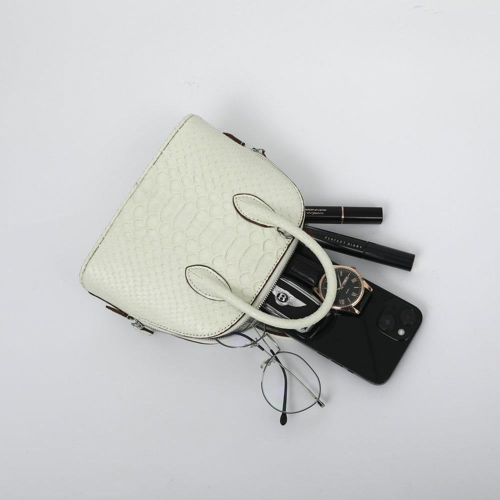 [PD1073] Handmade genuine premium pythonskin full leather small size snakeskin seashell Alma sling handbag crossbody long strap  PD1073