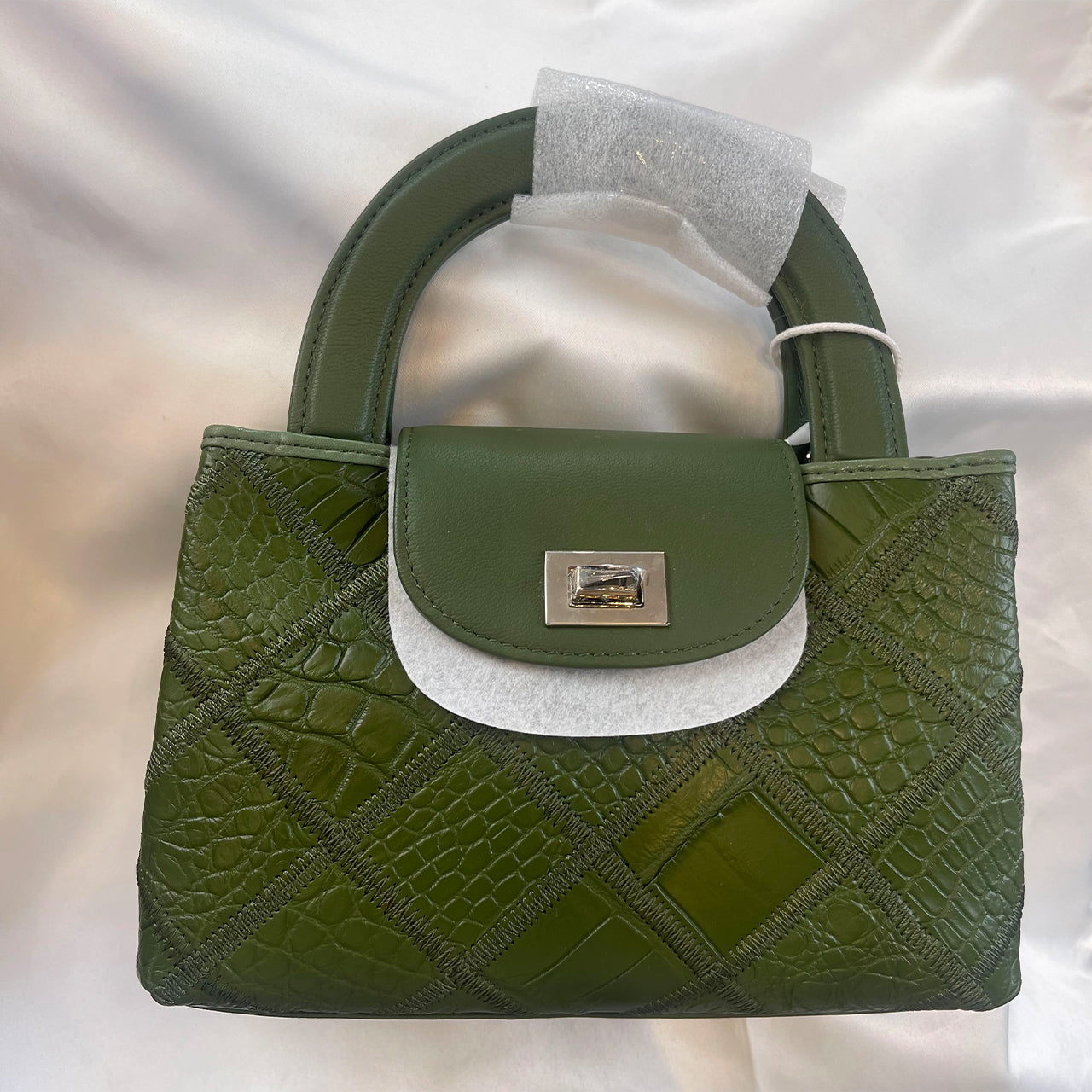 [PD1077] Handmade genuine crocodile leather nano style 19cm long chain strap crossbody handbag PD1077