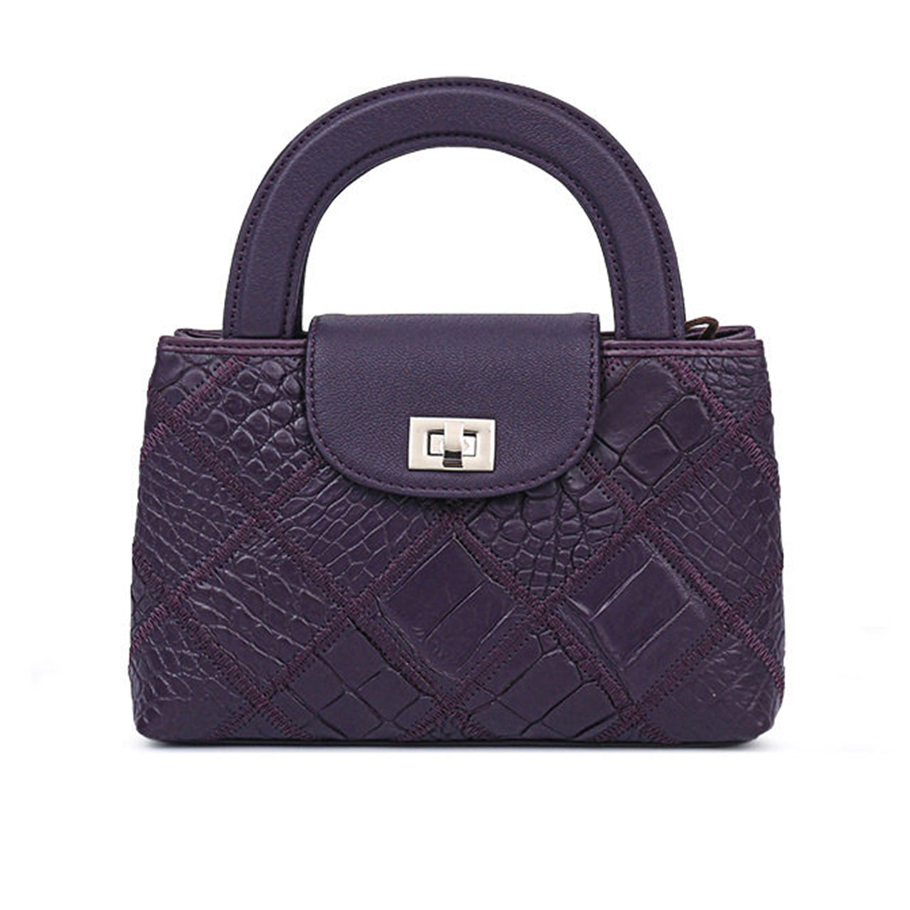 [PD1077] Handmade genuine crocodile leather nano style 19cm long chain strap crossbody handbag PD1077