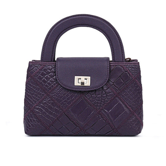 [PD1077] Handmade genuine crocodile leather nano style 19cm long chain strap crossbody handbag PD1077