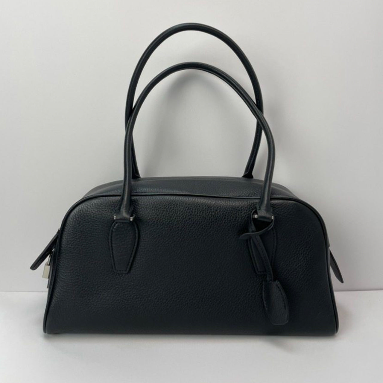 [PD1108] Genuine Natural Tumbled Top-Grain Cowhide bowling Boston Soft breathable with patina beauty French style size 32cm shoulder baguette bag PD1108