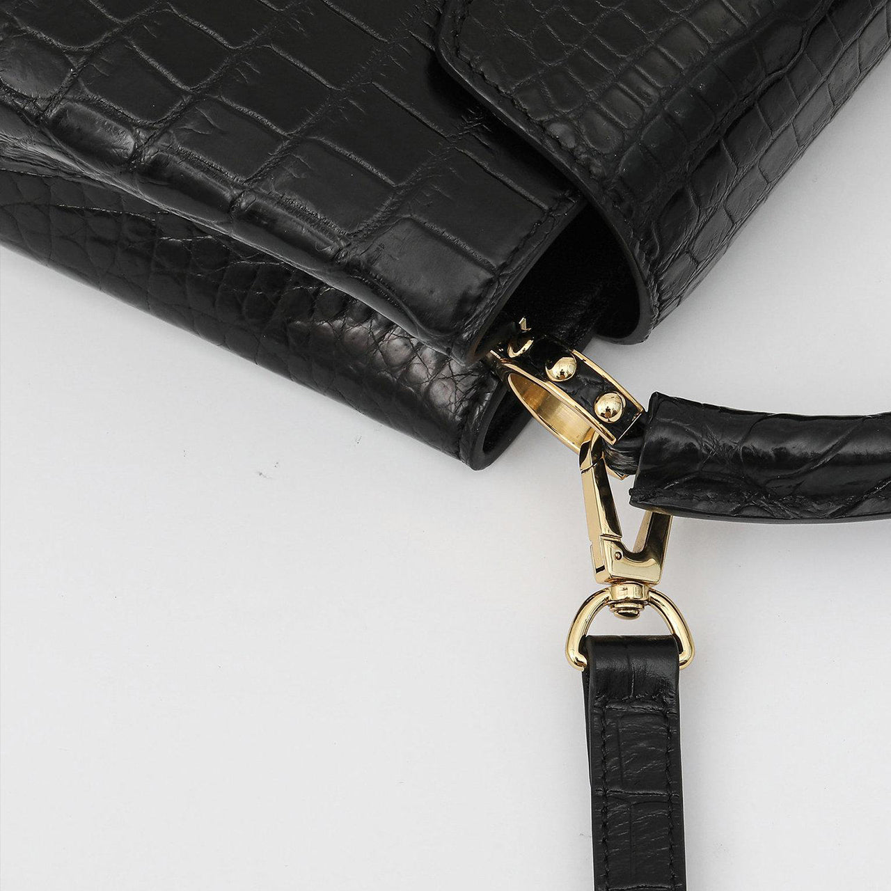 [PD1112] Luxurious Genuine crocodile leather V bag with long strap can fit promax handbag for events crossbody PD1112
