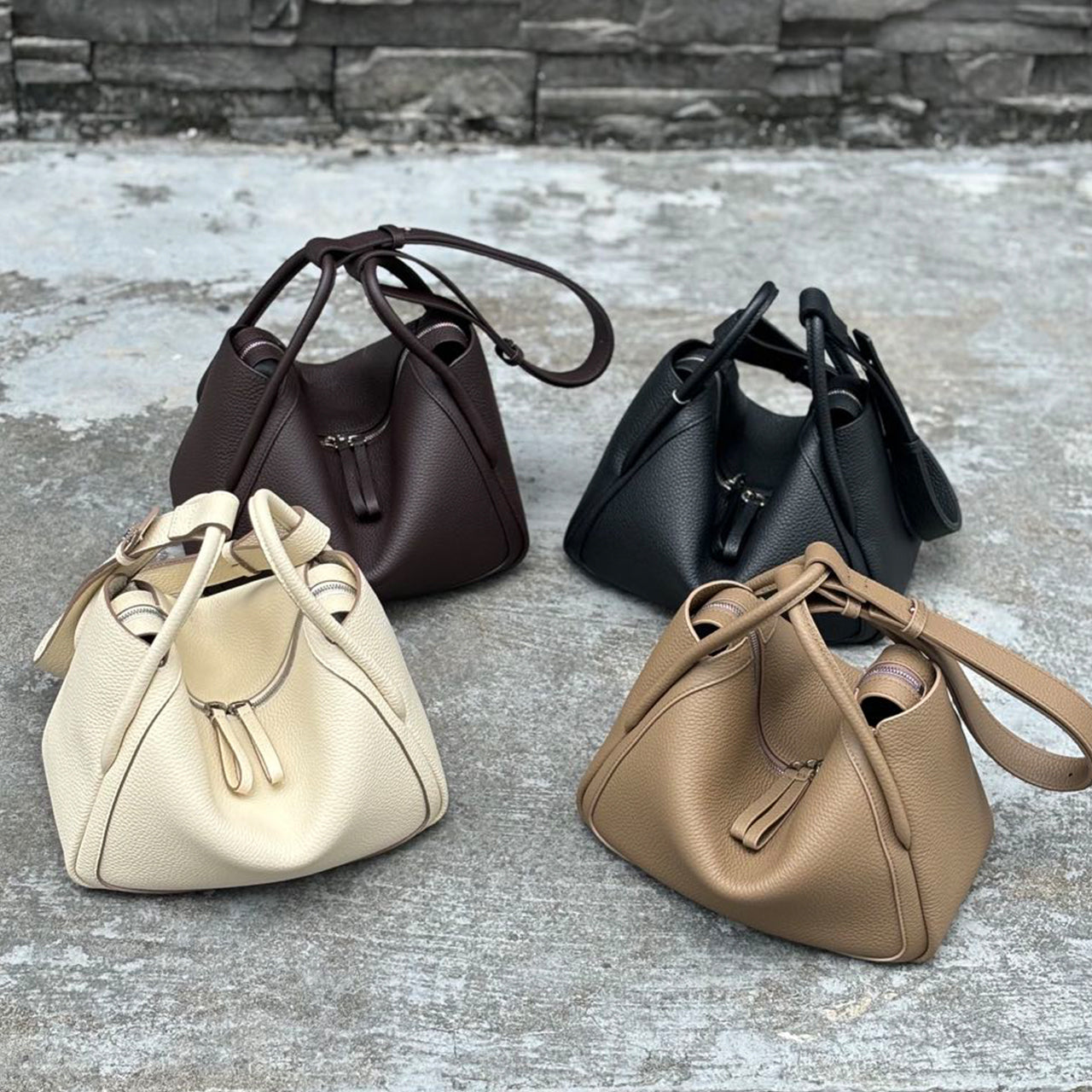 [PD1117] High-Quality Top Grain Cowhide Leather Handbag - Women's Pillow-Shaped Bag, Genuine Leather Shoulder Bag & Crossbody Bag PD1117