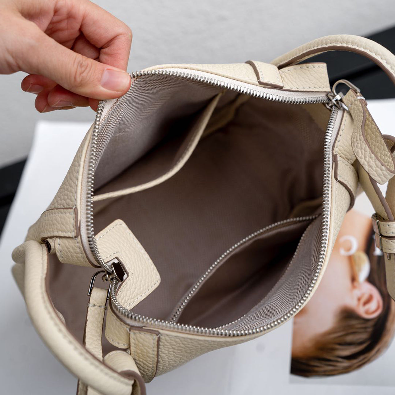 [PD1117] High-Quality Top Grain Cowhide Leather Handbag - Women's Pillow-Shaped Bag, Genuine Leather Shoulder Bag & Crossbody Bag PD1117