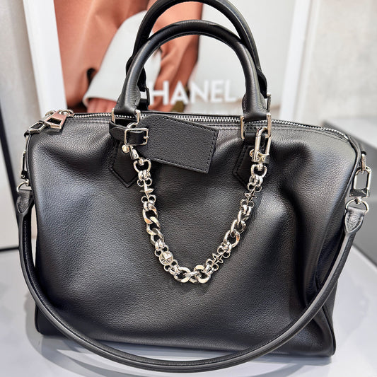[PD1118 Large size] Top-grain calfskin Boston bag, large size, genuine leather—can be carried by hand or worn crossbody PD1118