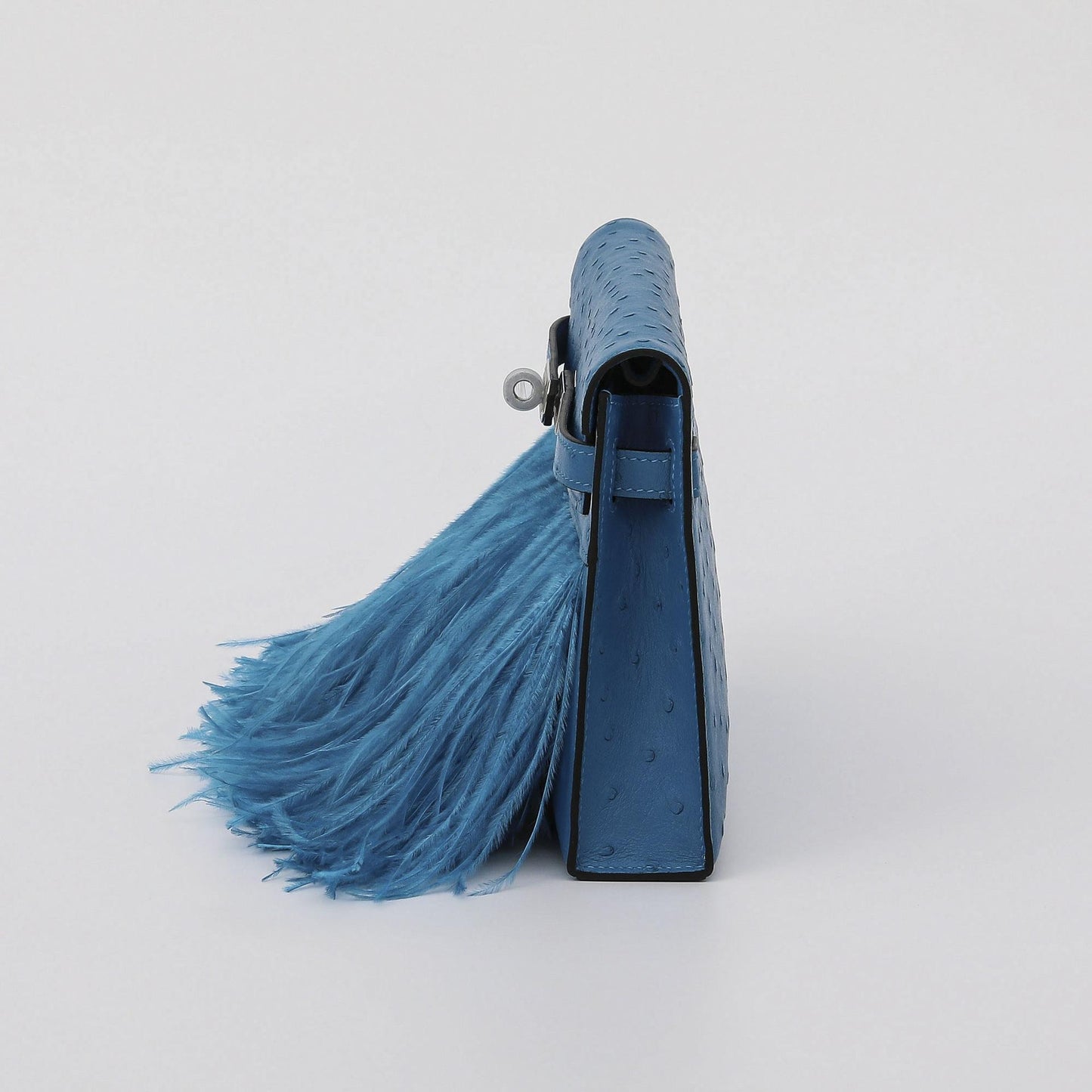 [PD1124]2026 Runway style Handmade full original ostrich leather original ostrich feather size 27cm lightweight clutch bag for events occasions PD1124