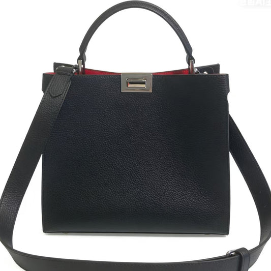 [PD1127] High End handmade top handle bag Full grain cow leather size 27cm buttery soft thick pebbled leather shoulder crossbody stainless steel hardware PD1127