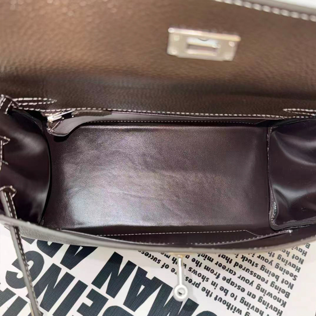 [PD1129] Luxury grade barenia faubourg leather messenger bag size 25cm medium crossbody shoulder wear cowhide leather unisex roomy soft two tone PD1129