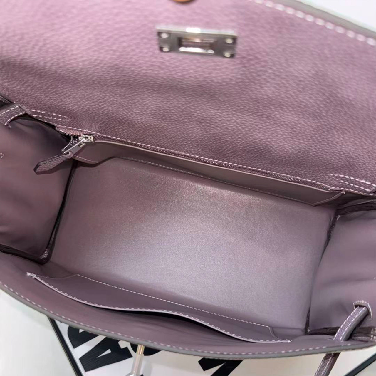 [PD1129] Luxury grade barenia faubourg leather messenger bag size 25cm medium crossbody shoulder wear cowhide leather unisex roomy soft two tone PD1129