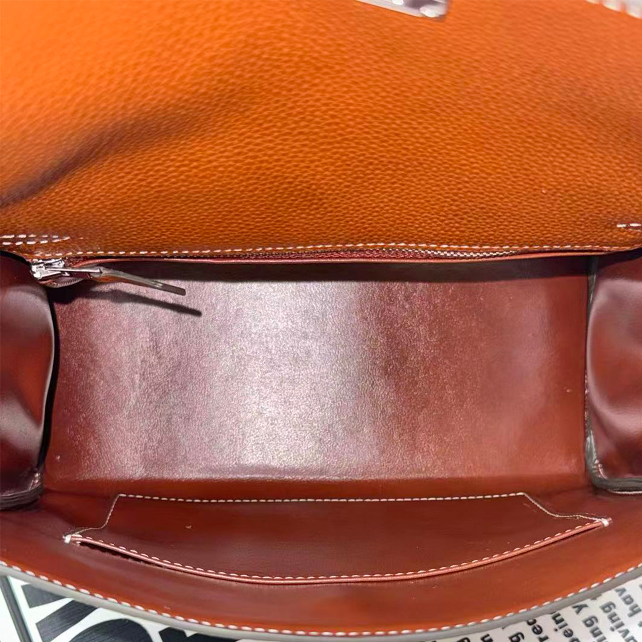 [PD1129] Luxury grade barenia faubourg leather messenger bag size 25cm medium crossbody shoulder wear cowhide leather unisex roomy soft two tone PD1129