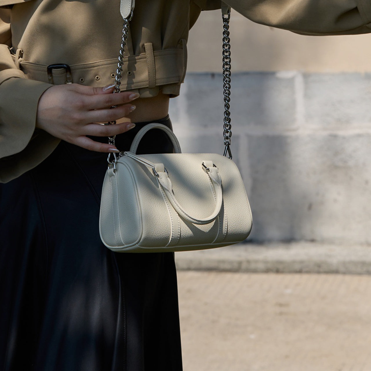 [PD1142] Luxury-Grade High Quality Top-Grain Cowhide Leather Boston Bag, Women's Handbag Shoulder Bag Crossbody Small Large Capacity Genuine Leather Bag PD1142