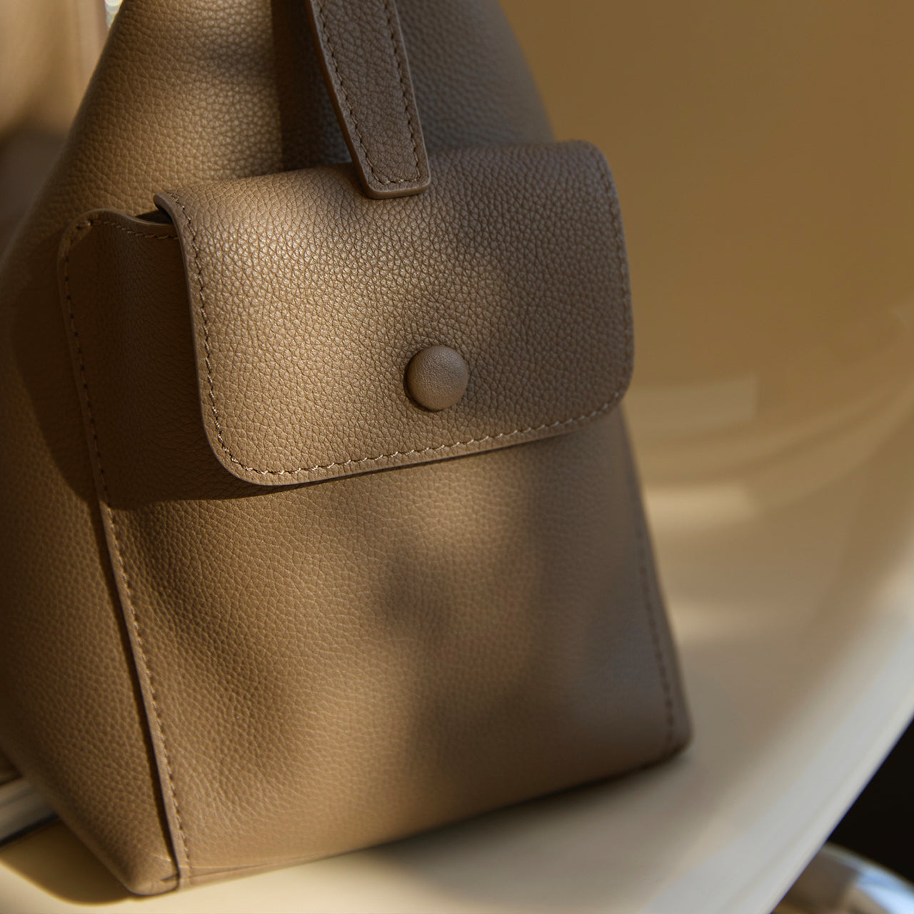 [PD1144] Premium Top-Grain Cowhide Leather Shoulder/Crossbody Hobo Bag, Lychee Texture, Large Size PD1144
