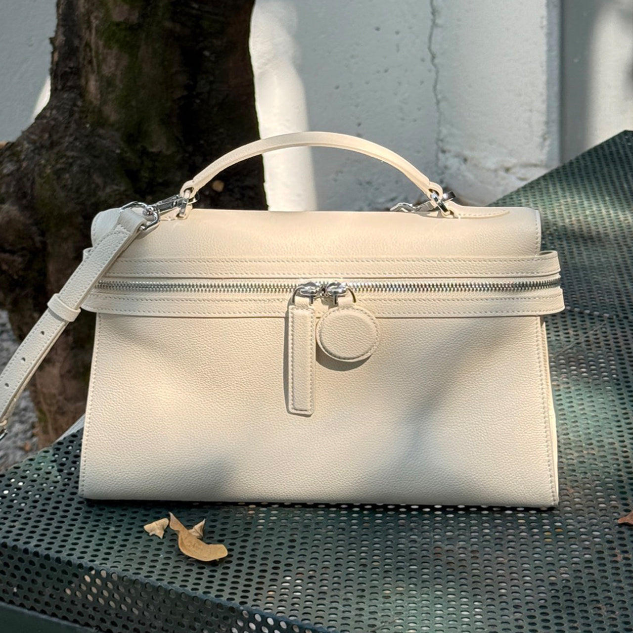 [PD1155] Top-grade grain cowhide leather with lychee texture — genuine leather handbag, shoulder bag, crossbody bag, elegant messenger bag PD1155
