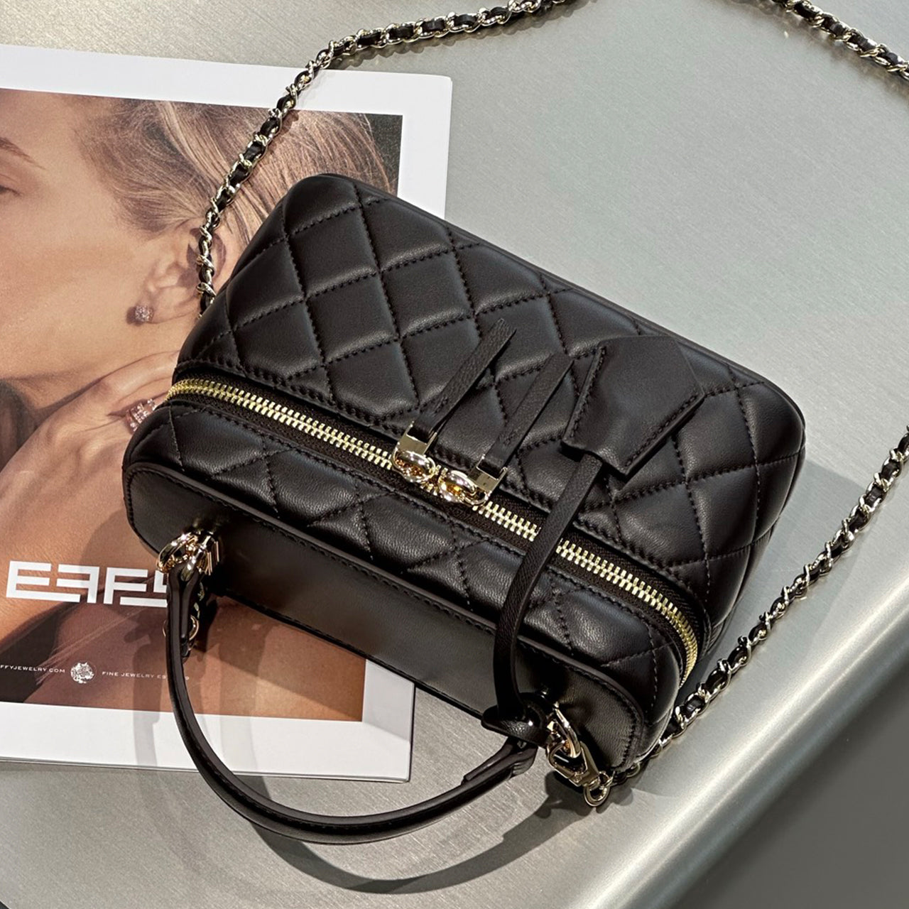 [PD1157] Women's lambskin leather handbag, shoulder bag and crossbody bag PD1157