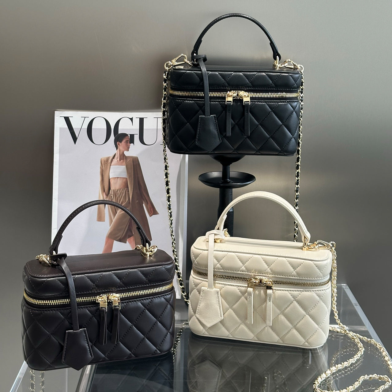 [PD1157] Women's lambskin leather handbag, shoulder bag and crossbody bag PD1157