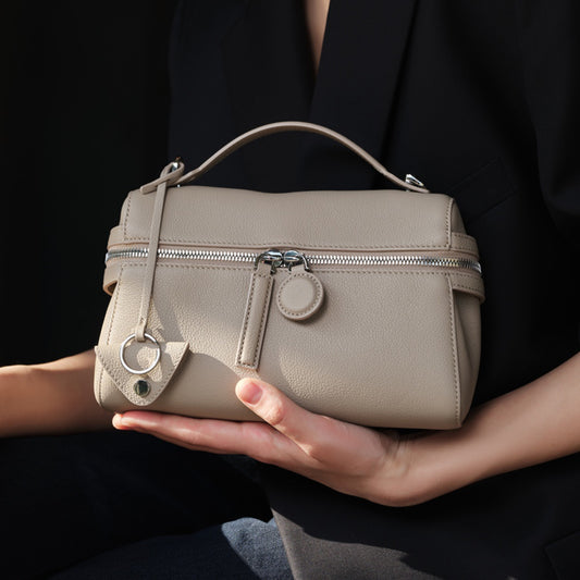 [PD1158] Top-Grain Cowhide Leather Handheld Shoulder Crossbody Bag for Women, Genuine Leather PD1158