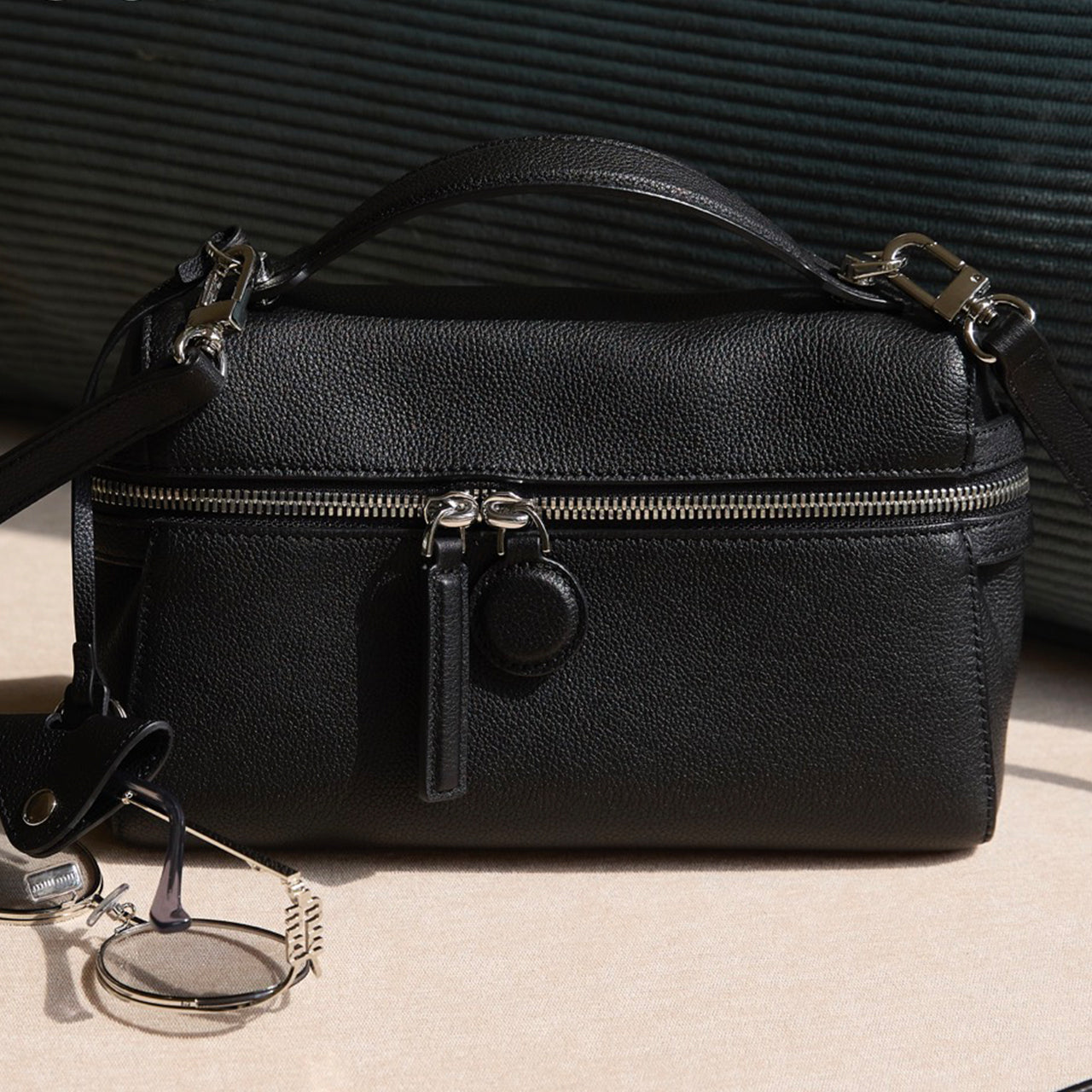 [PD1158] Top-Grain Cowhide Leather Handheld Shoulder Crossbody Bag for Women, Genuine Leather PD1158