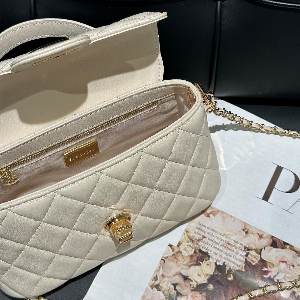 [PD1159] Sheepskin Leather Flap Bag Genuine Leather Shoulder & Crossbody Bag PD1159