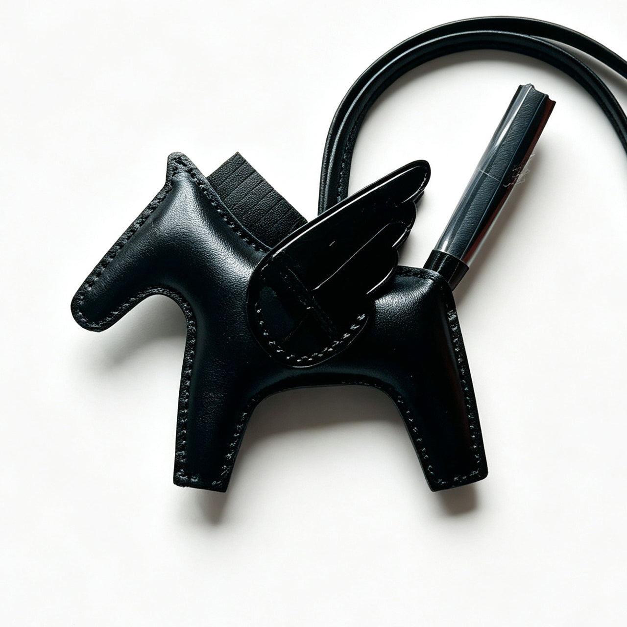 [PZ1165] Sheepskin Pegasus Bag Charm | Crocodile Leather Wings Luxury Pendant PZ1165