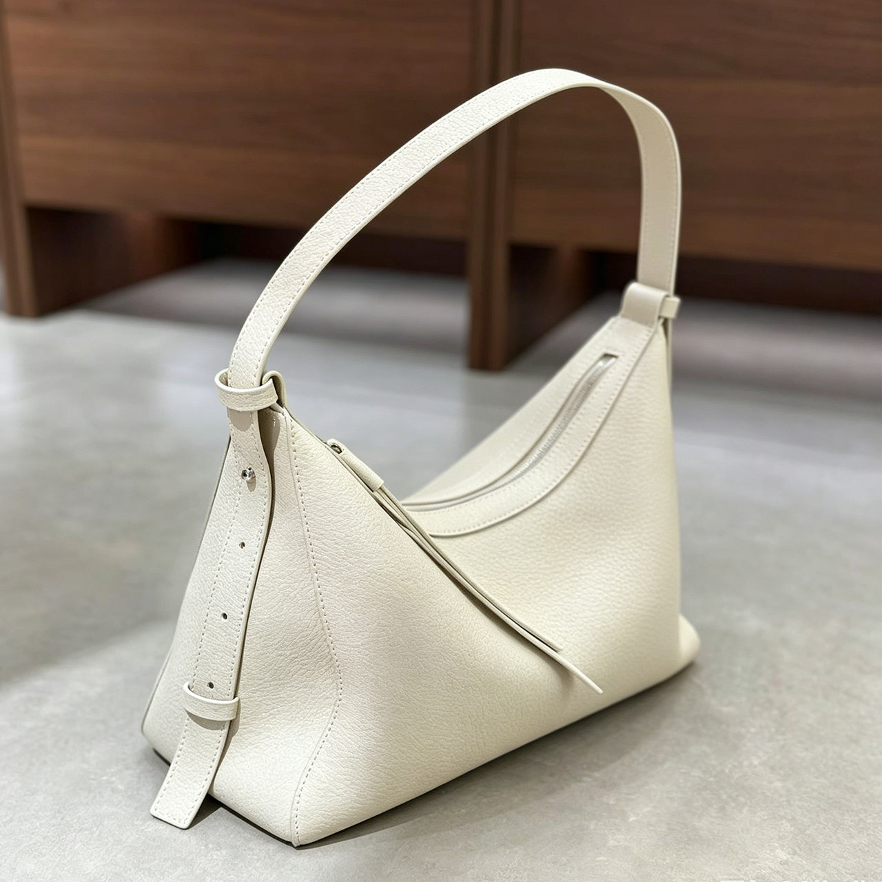[PD1165] Top-Grain Cowhide Leather Hobo Bag, Large Capacity Genuine Leather Shoulder Bag PD1165
