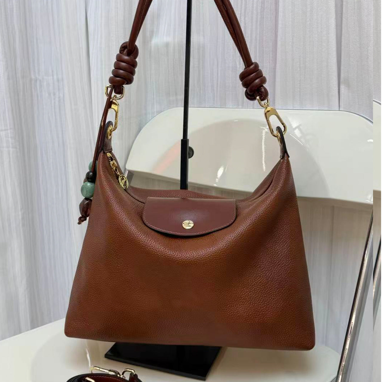 [PD1167] Cowhide Leather Convertible Shoulder/Crossbody Bag PD1167