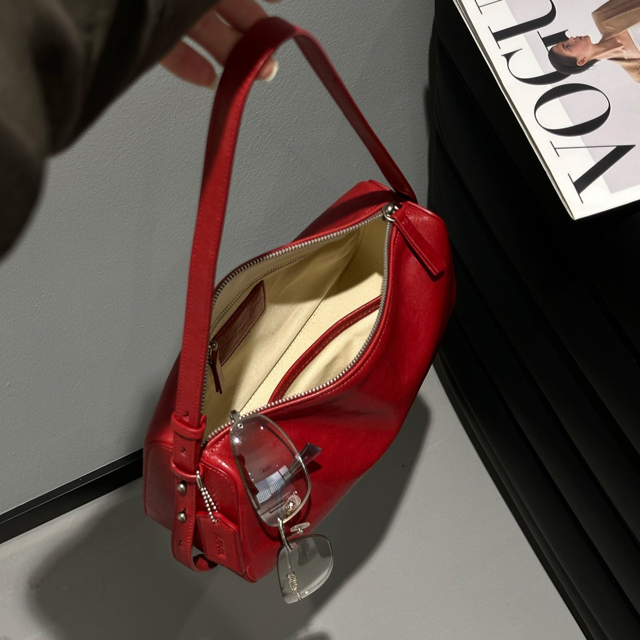 [PD1169] Washed Vegetable-Tanned Top-Grain Cowhide Leather Shoulder & Crossbody Sling Bag for Women PD1169