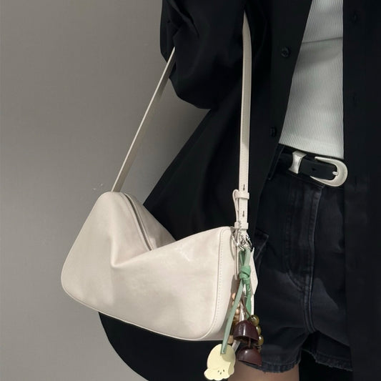 [PD1169] Washed Vegetable-Tanned Top-Grain Cowhide Leather Shoulder & Crossbody Sling Bag for Women PD1169