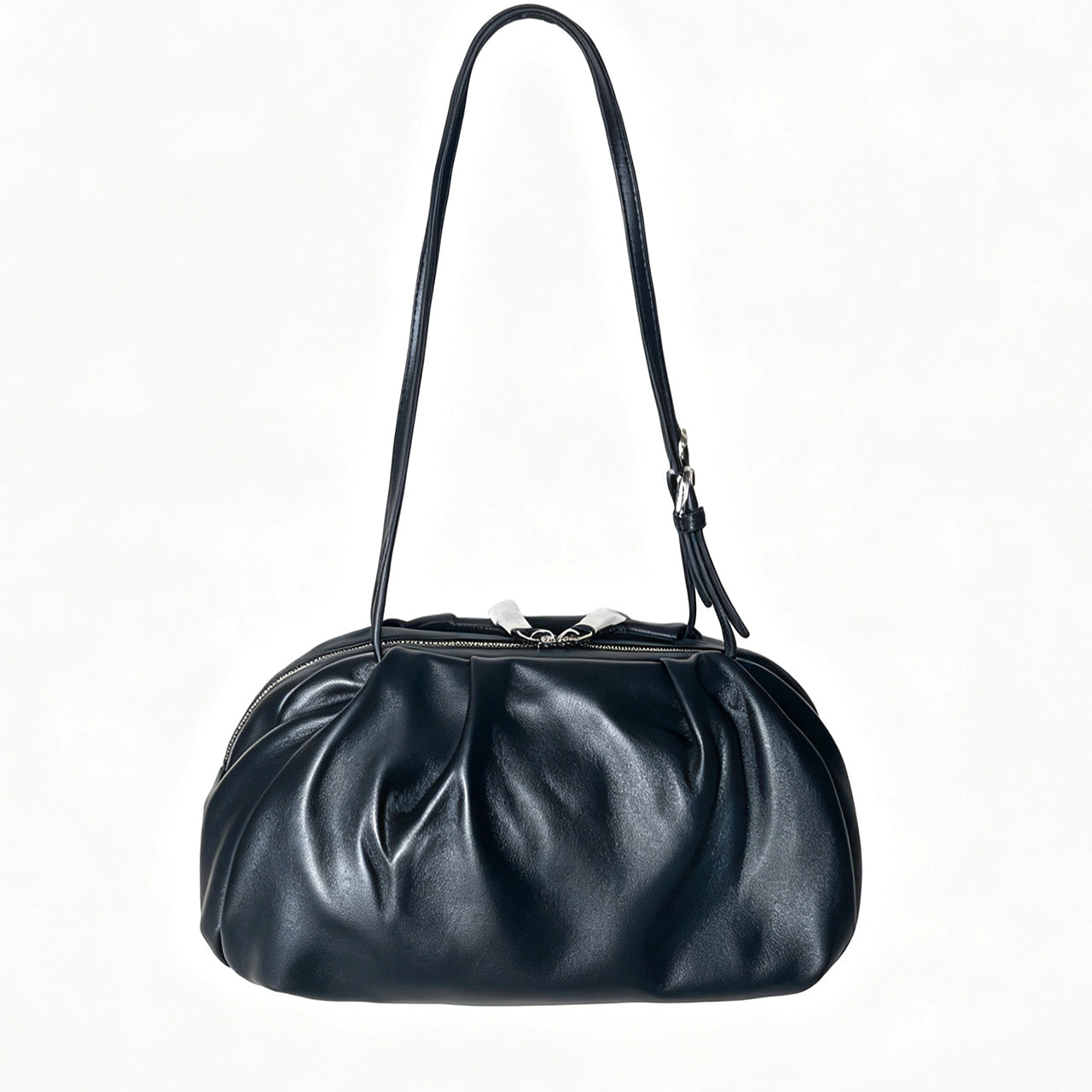 [PD1171] Sheep Leather Bowling Bag for Women – Large Capacity Shoulder Bag with Cloud Silhouette PD1171