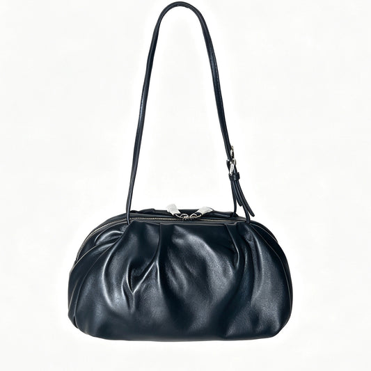 [PD1171] Sheep Leather Bowling Bag for Women – Large Capacity Shoulder Bag with Cloud Silhouette PD1171