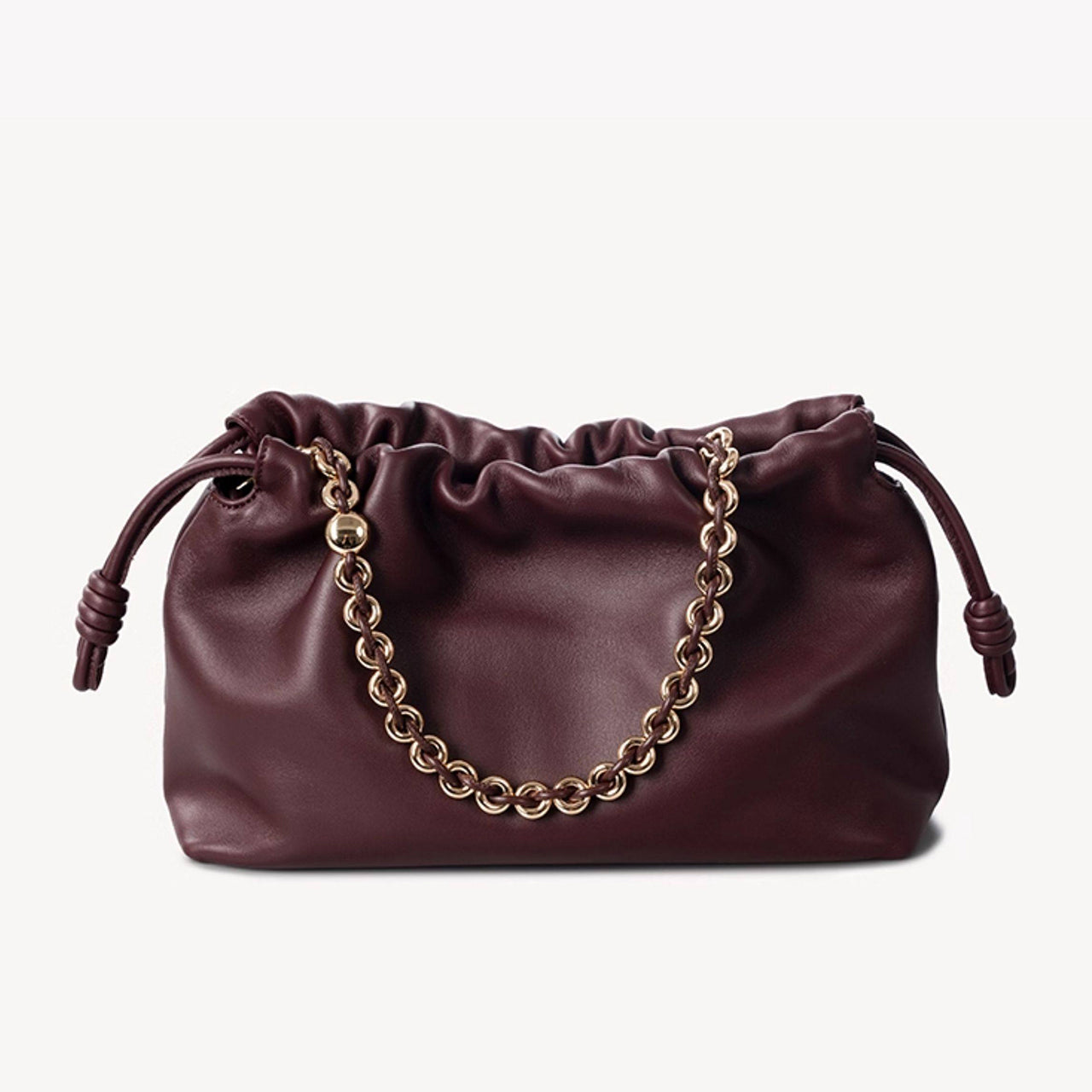 [PD1173] Sheep Leather Dumpling Shoulder & Crossbody Bag – Large Capacity, Cloud-Style Design PD1173