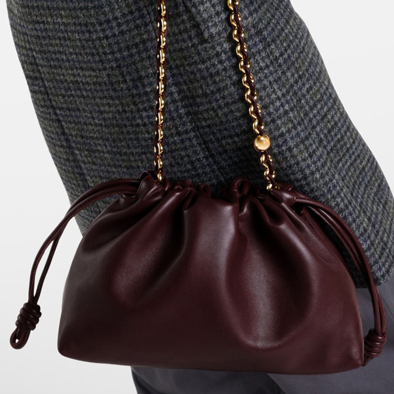 [PD1173] Sheep Leather Dumpling Shoulder & Crossbody Bag – Large Capacity, Cloud-Style Design PD1173